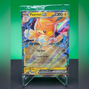 SEALED Double Rare Pawmot ex Full Art Holo Pokémon Card